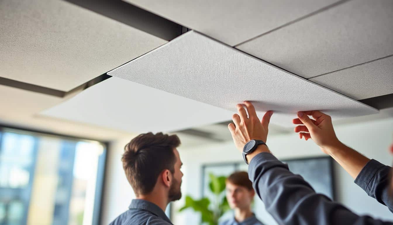 Illustration: Les solutions pour améliorer l’acoustique du faux plafond