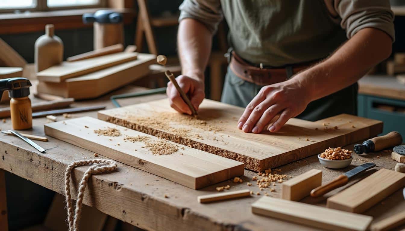 Illustration: Fabrication et matériaux de l’échafaudage dans Minecraft