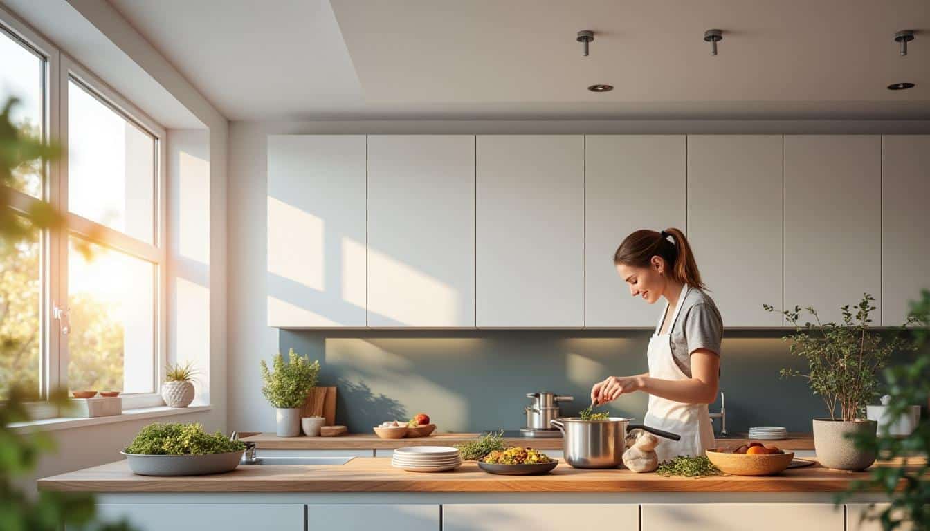 Illustration: Définition et usages du faux plafond en cuisine