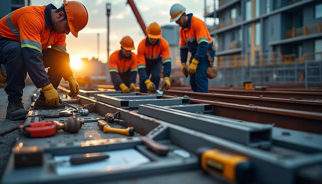 Illustration: Procédures de montage, d’utilisation et de démontage d’une sapine d’échafaudage