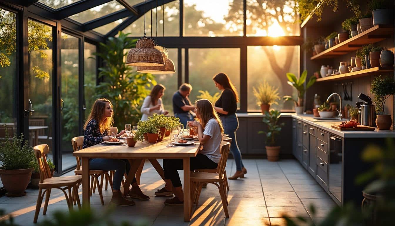 Illustration: Définition et présentation du concept de véranda cuisine