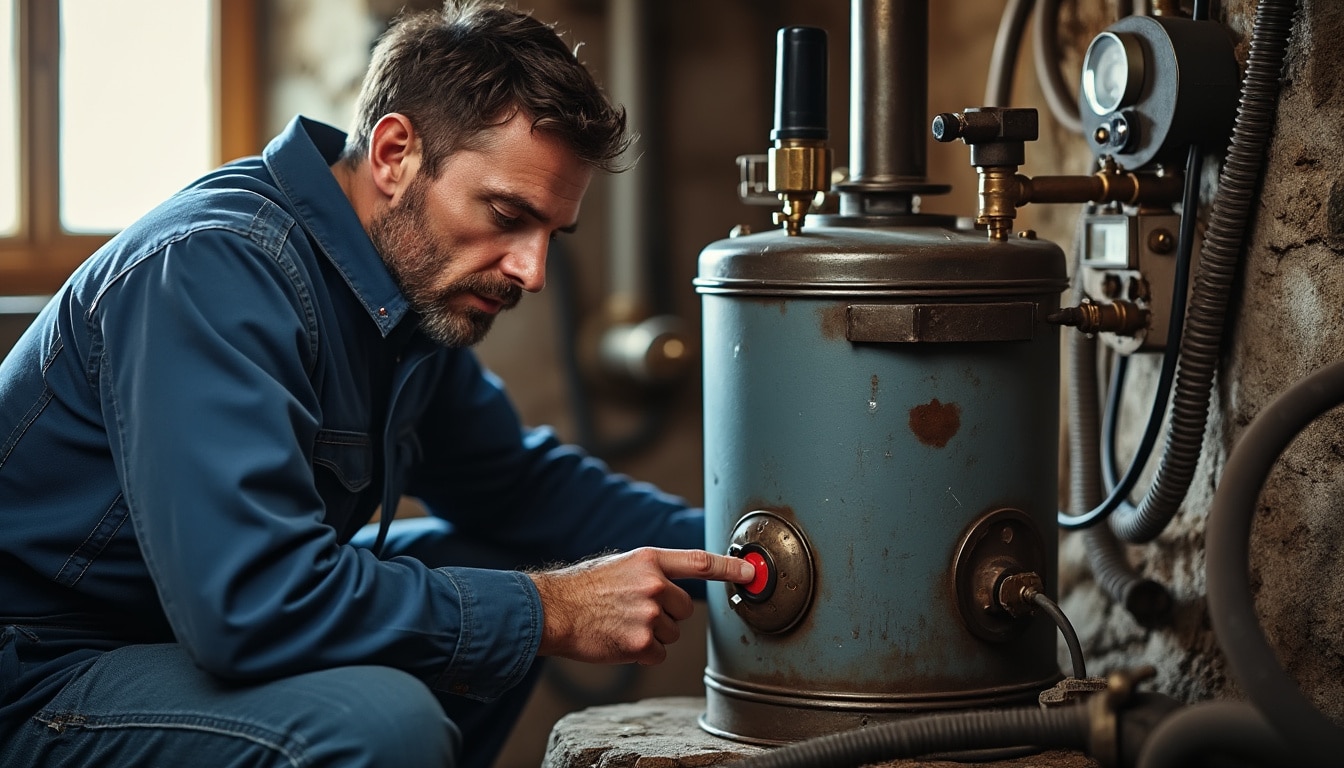 Illustration: Comprendre le rôle du bouton de réarmement de la chaudière fioul