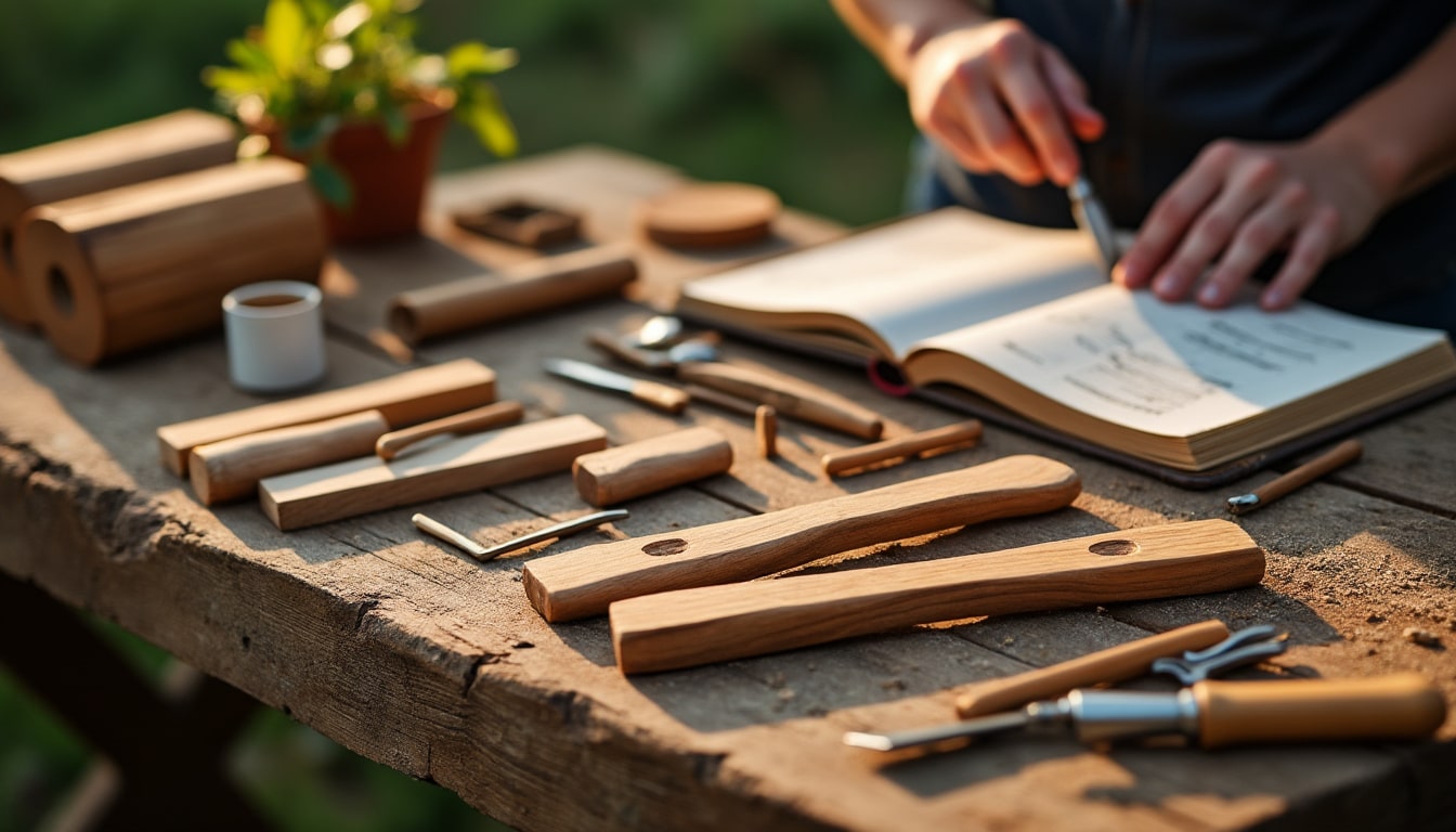 Illustration: Matériaux et étapes pour le craft de l’échafaudage dans Minecraft