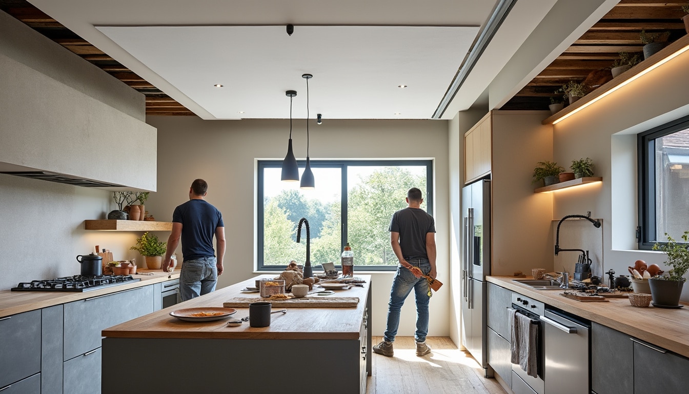 Illustration: Définition et principes d’un faux plafond en cuisine