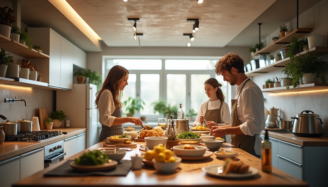 Illustration: Les avantages du faux plafond pour cuisine : esthétique, isolation et praticité