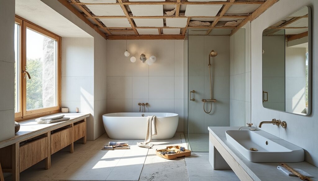 Faux plafond de salle de bain : conseils, choix et idées déco