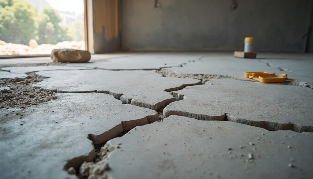 Reconnaître et réparer une dalle de hourdis béton fissurée