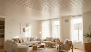 Lambris en bois blanc au plafond : bien le choisir