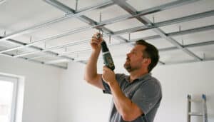 Fixation des suspentes au plafond : pose et réglages