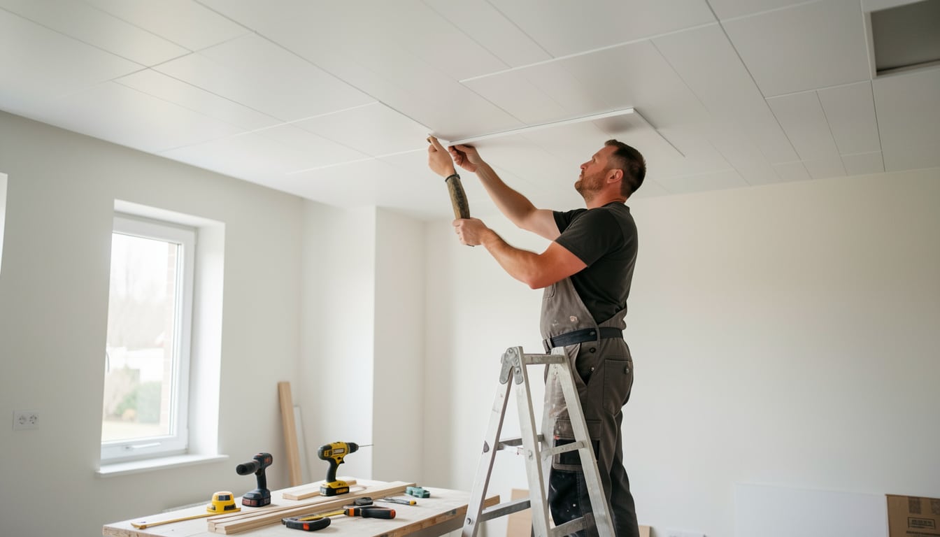 Poser du lambris PVC au plafond sans faux pas