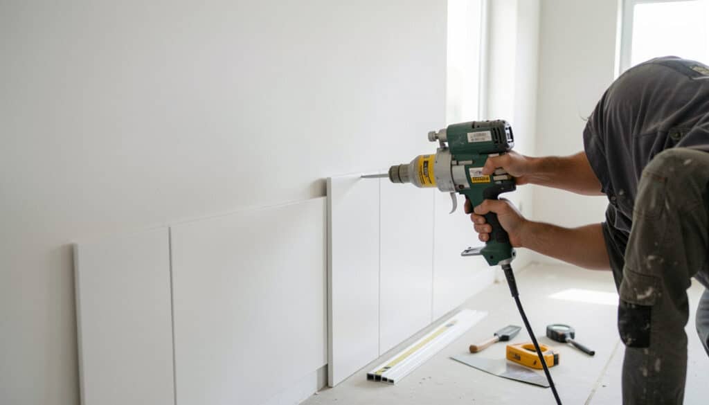 Comment coller du lambris PVC sur un mur proprement