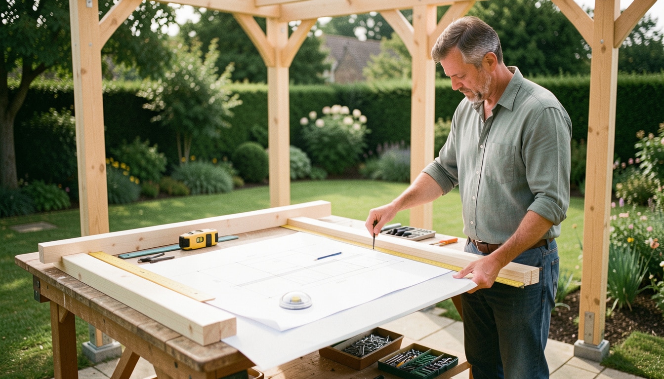 Plan de pergola en bois pour construire sans erreur